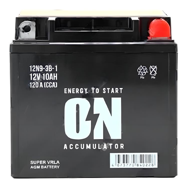 Аккумулятор, ON 12N9-3B-1, AGM, VRLA, Euro, 10 Ah